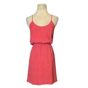 Broadway & Broome pink blue print silk halter mini dress size 4